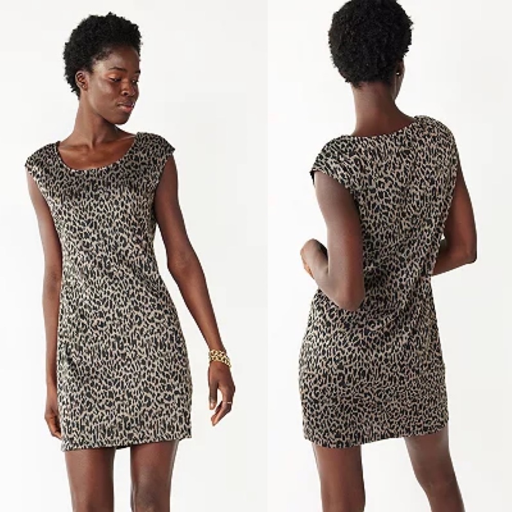 NINE WEST Scoop Neck Cap-Sleeve Sheath Dress SMALL